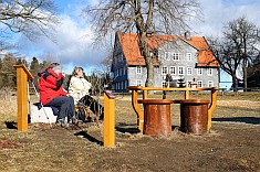 Hlzerne Hochzeit-Bank - Banc des noces de bois